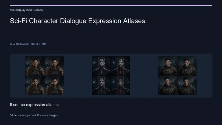 Cover preview: Sci-Fi Character Dialogue Expression Atlases
