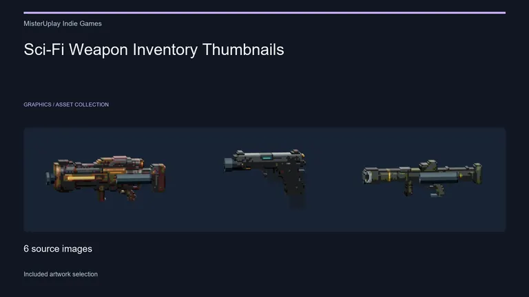 Cover preview: Sci-Fi Weapon Inventory Thumbnails